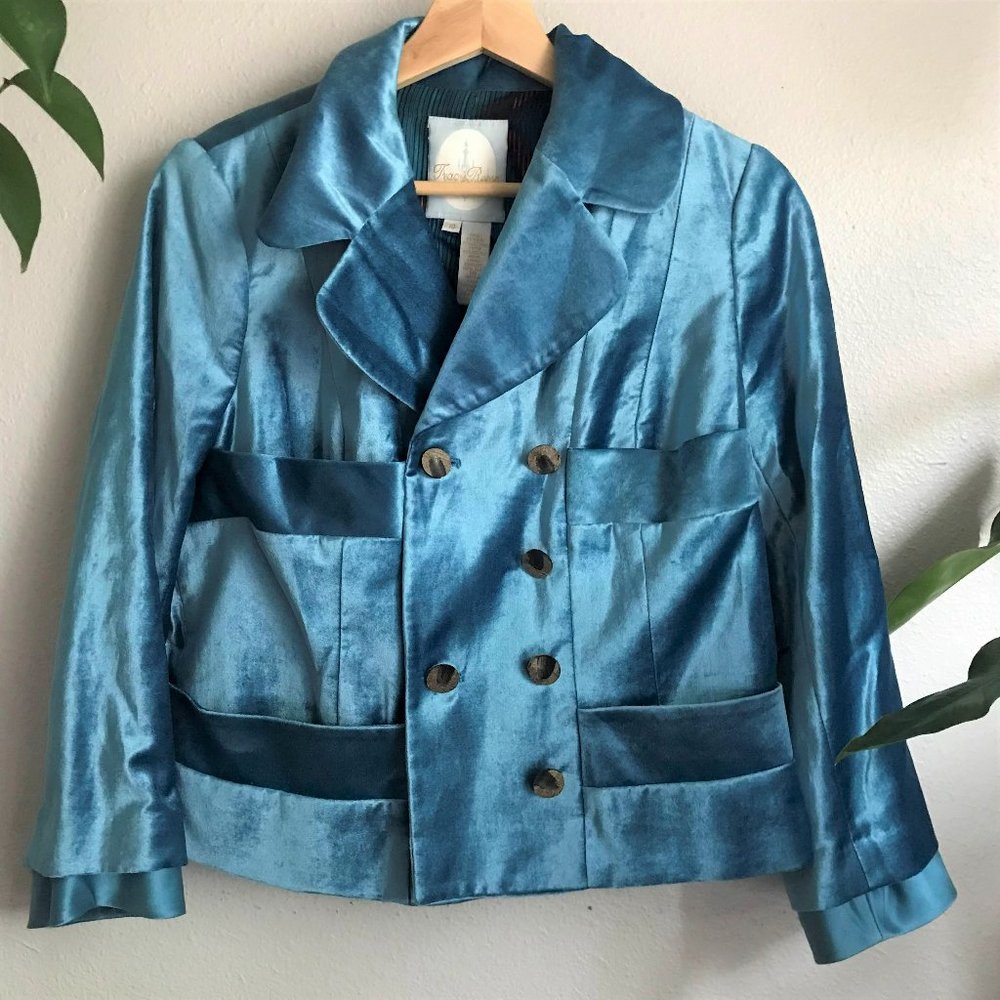 Tracy Reese Velvet Cropped Blazer